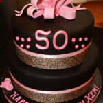 50th Pink Black And Leopard Birthday Cake Made This