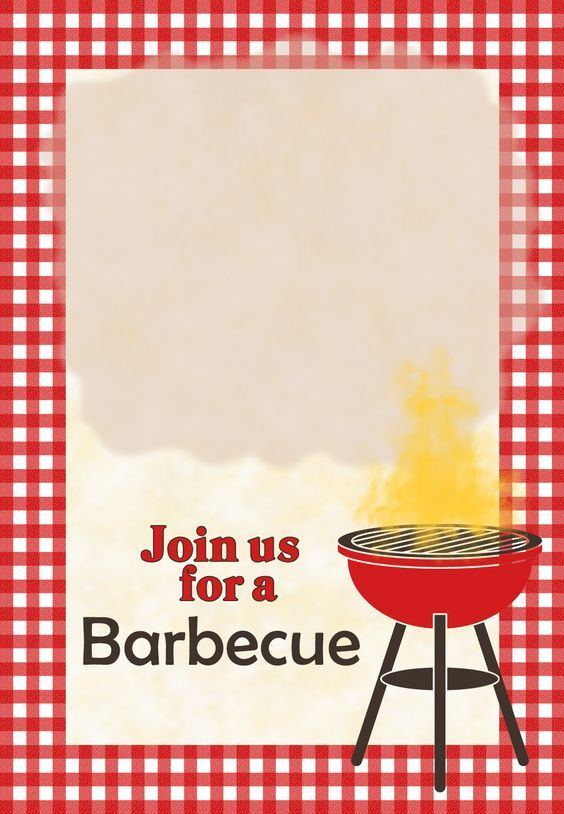 A Barbecue Free Printable Party Invitation Template 