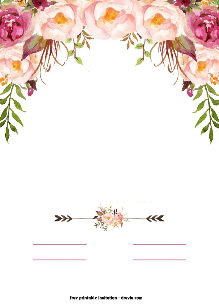 Awesome FREE Printable Boho Chic Flower Baby Shower