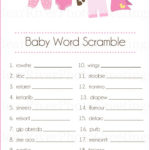 Baby Shower Words Scrambles Printable Activity Shelter