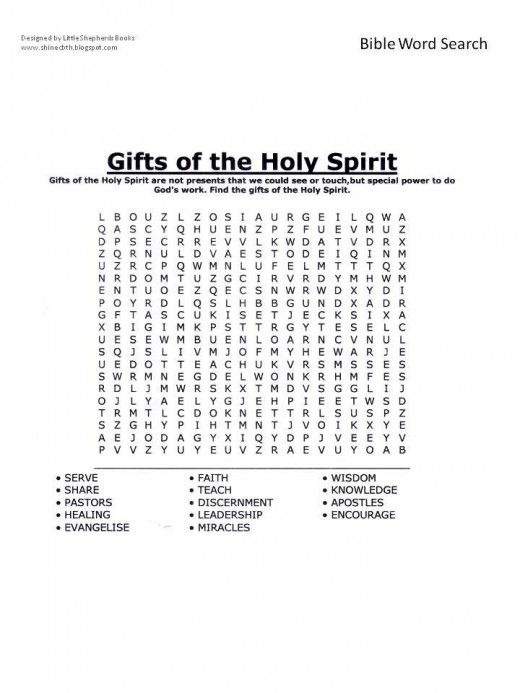 Bible Word Search Printables Bible Words Holy Spirit 