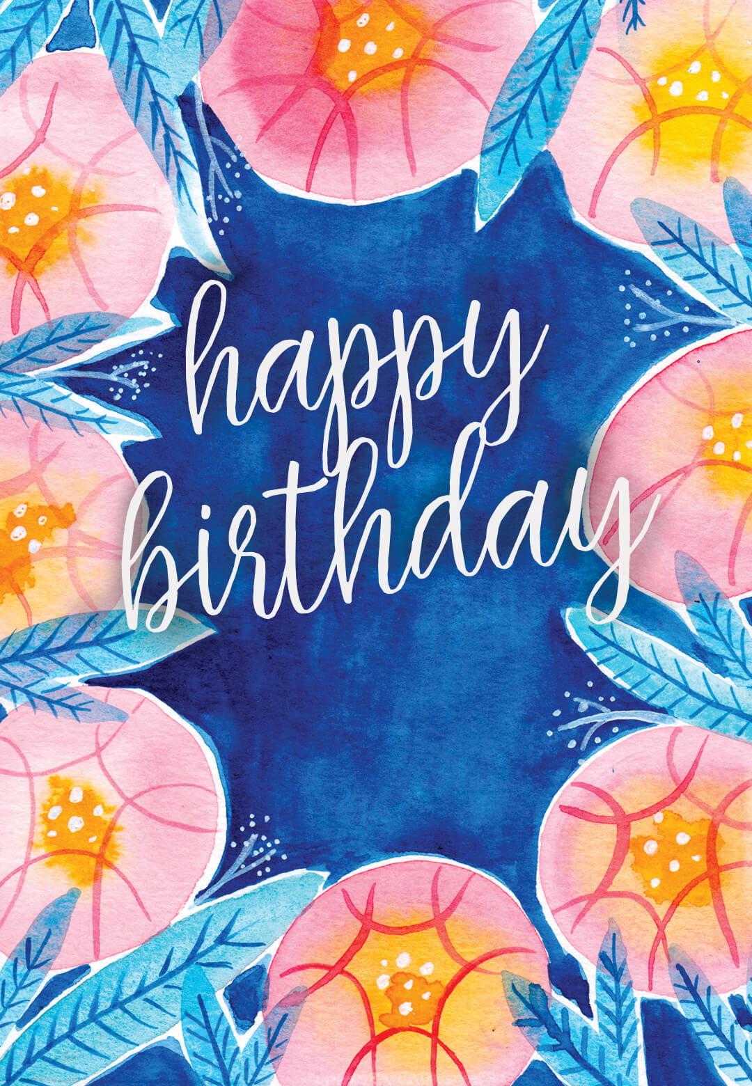 Botanical Birthday Card free Greetings Island