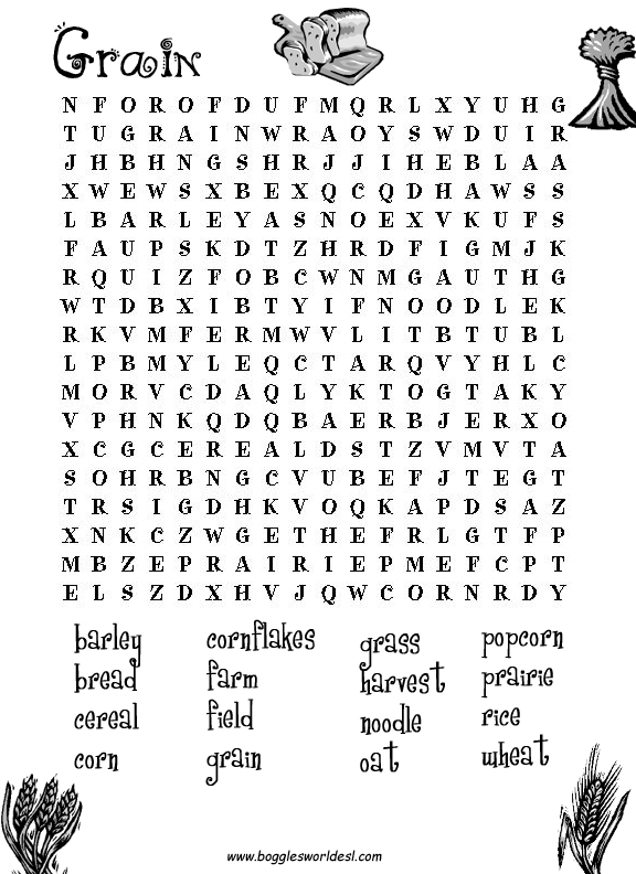 ESL Wordsearches