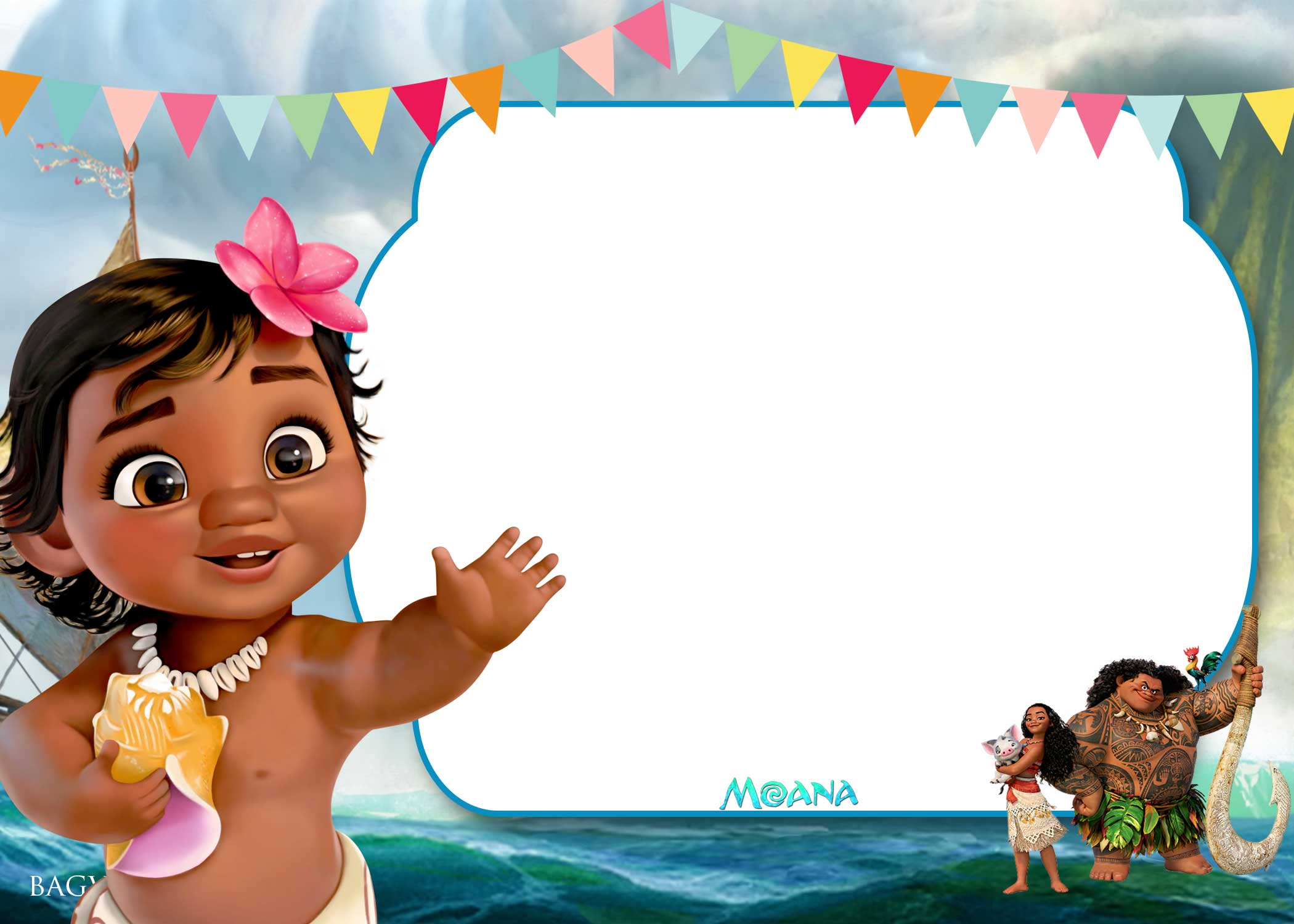 FREE Moana Baby Shower Invitation Template FREE 