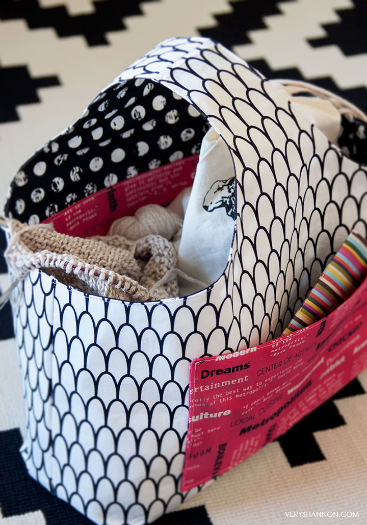 Free Pattern Reversible Box Tote By Shannon Cook