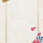 FREE Printable Golden Rectangle Floral Birthday