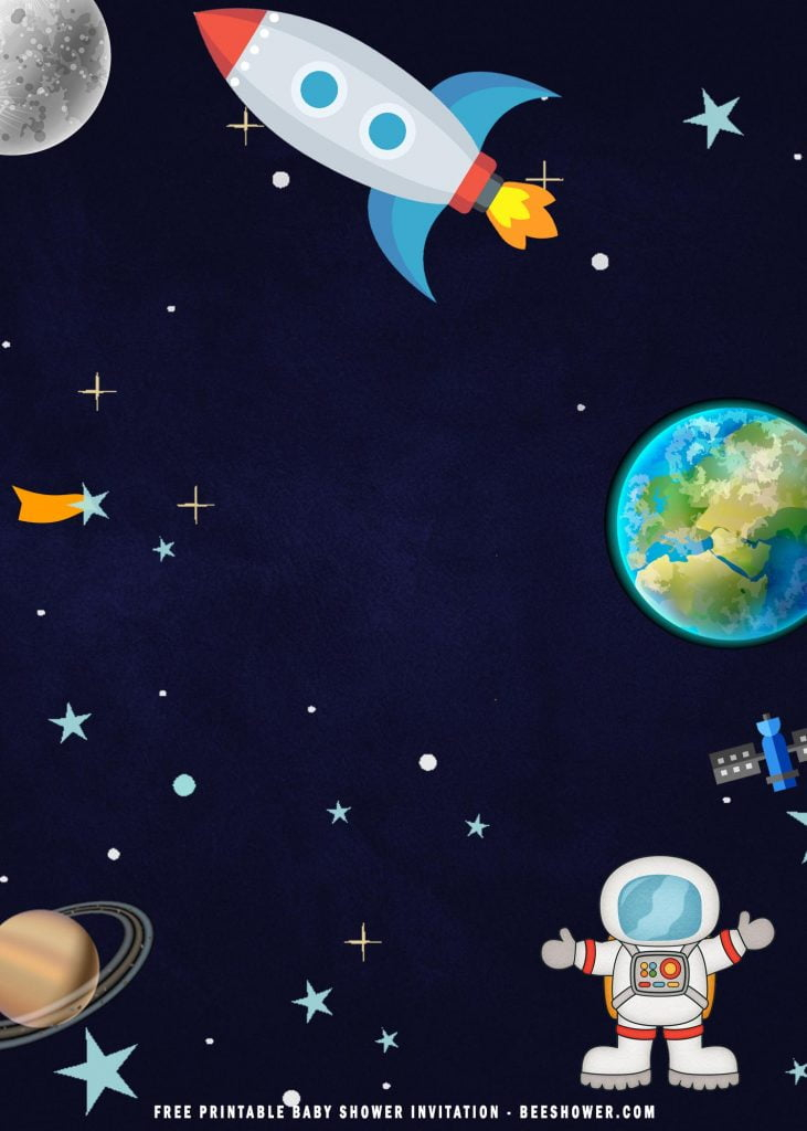  FREE Printable Space Astronaut Baby Shower Party 