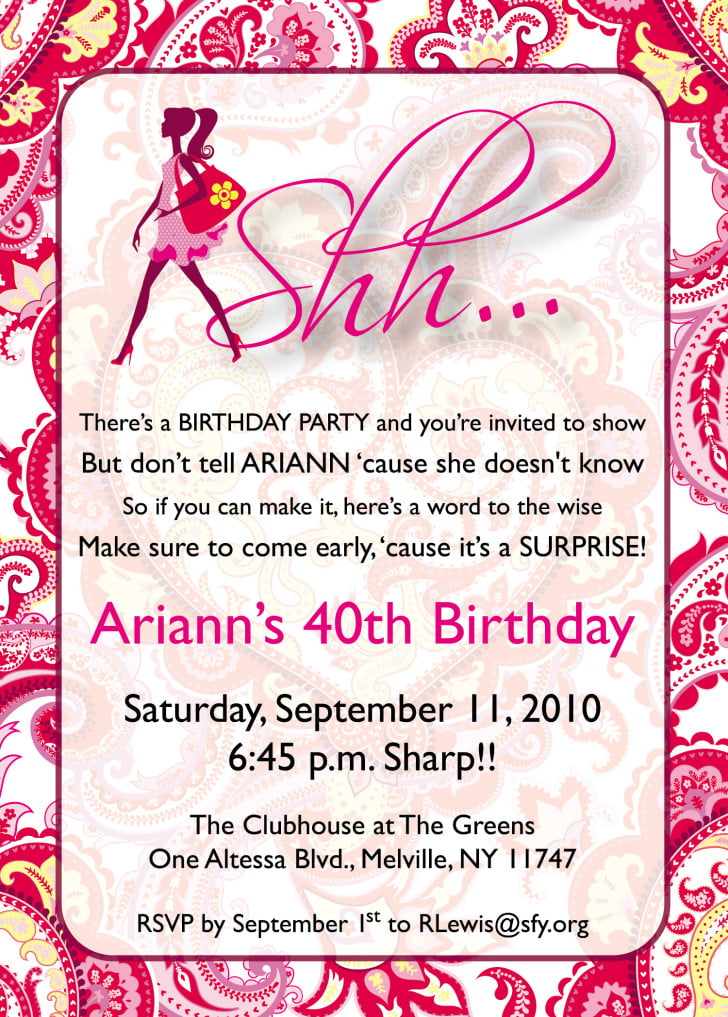 Free Printable Surprise Birthday Invitations FREE 