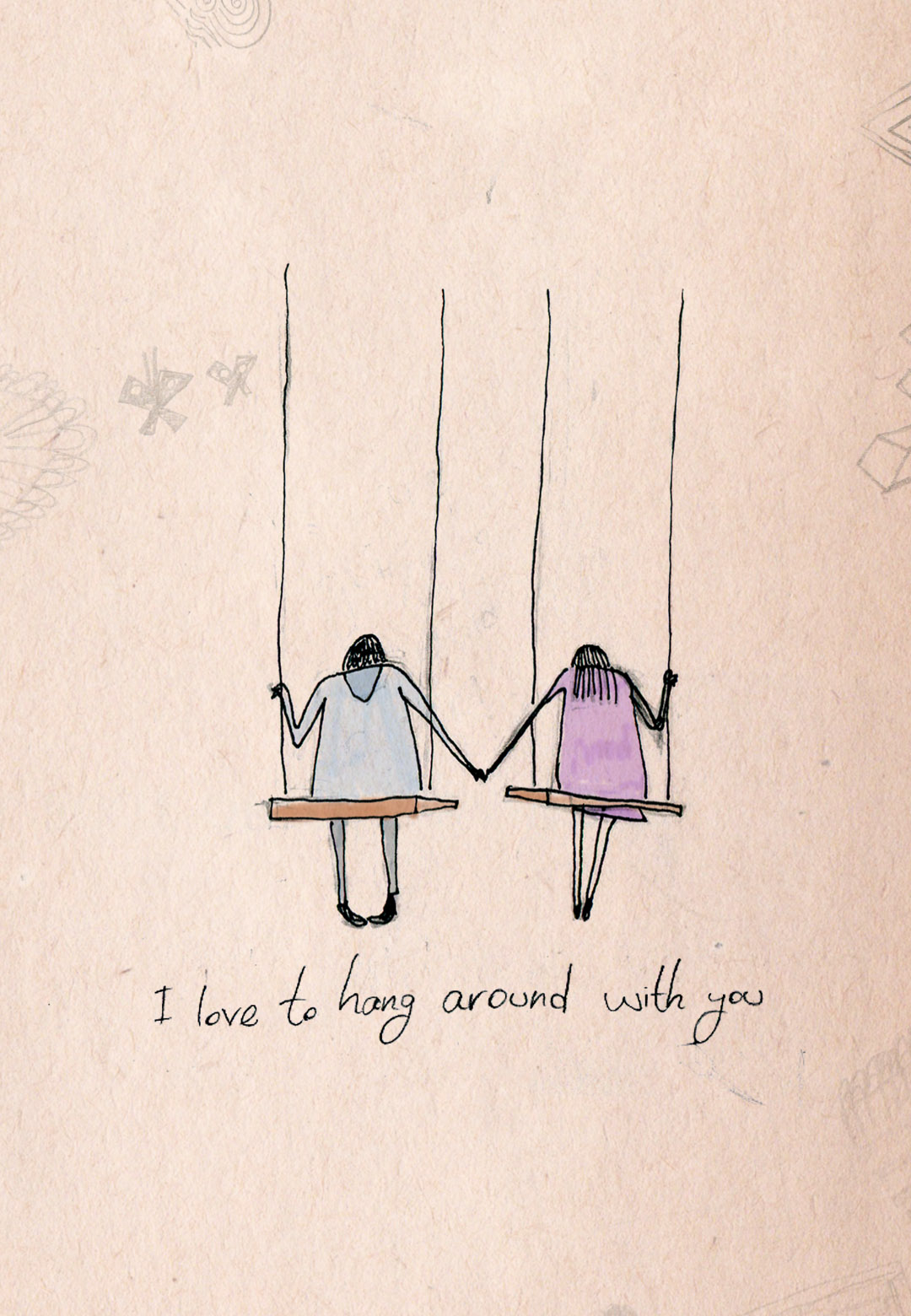 Hang Around With You Love Card Free Greetings Island