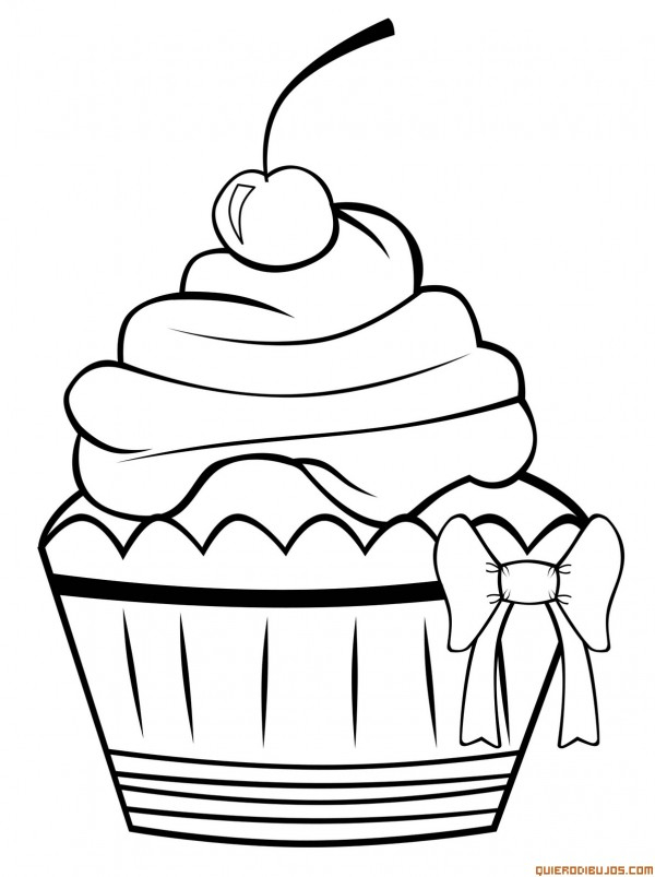 Im genes Para Colorear De Cupcakes Colorear Im genes