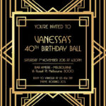 Jack Daniels In 2019 Great Gatsby Invitation Black