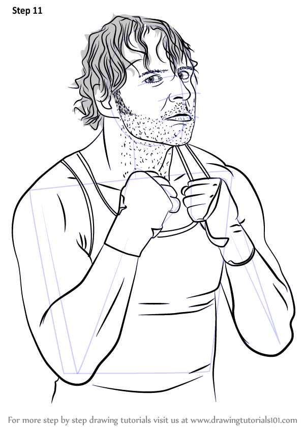 Learn How To Draw Dean Ambrose Wrestlers Step By Step 