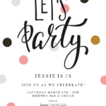 Lets Party Birthday Invitation Template Free