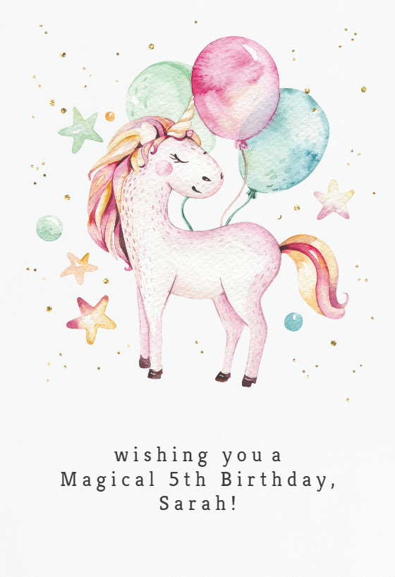 Loveable Unicorn Birthday Card Greetings Island