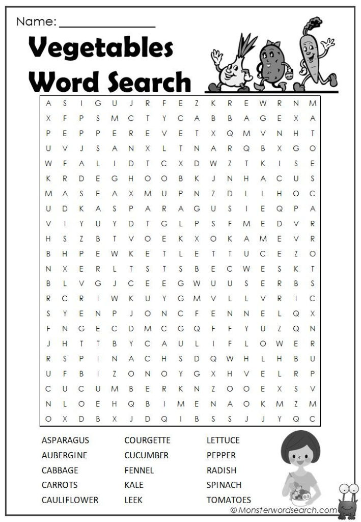 Nice Vegetables Word Search Word Puzzles For Kids Kids