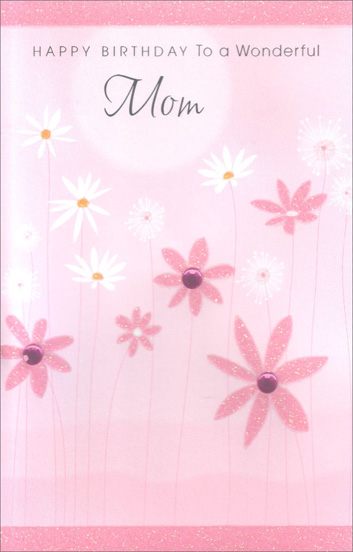Pink And White Flowers Mother Birthday Card By Freedom