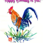 Printable DIY Happy Birthday Card 5x7 Pdf Kauai Rooster From
