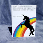 Printable Funny Unicorn Rainbow Birthday By LadybirdPress