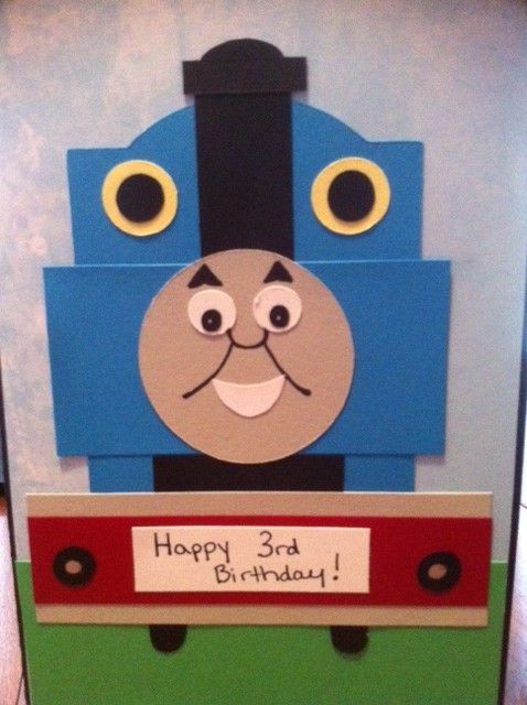 Thomas The Train Card For 3 Year Old Boy s Birthday 