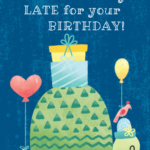 Turtle Belated Birthday Birthday Card Free Greetings