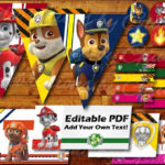 100 Pages Printable Paw Patrol Birthday Party Decoration