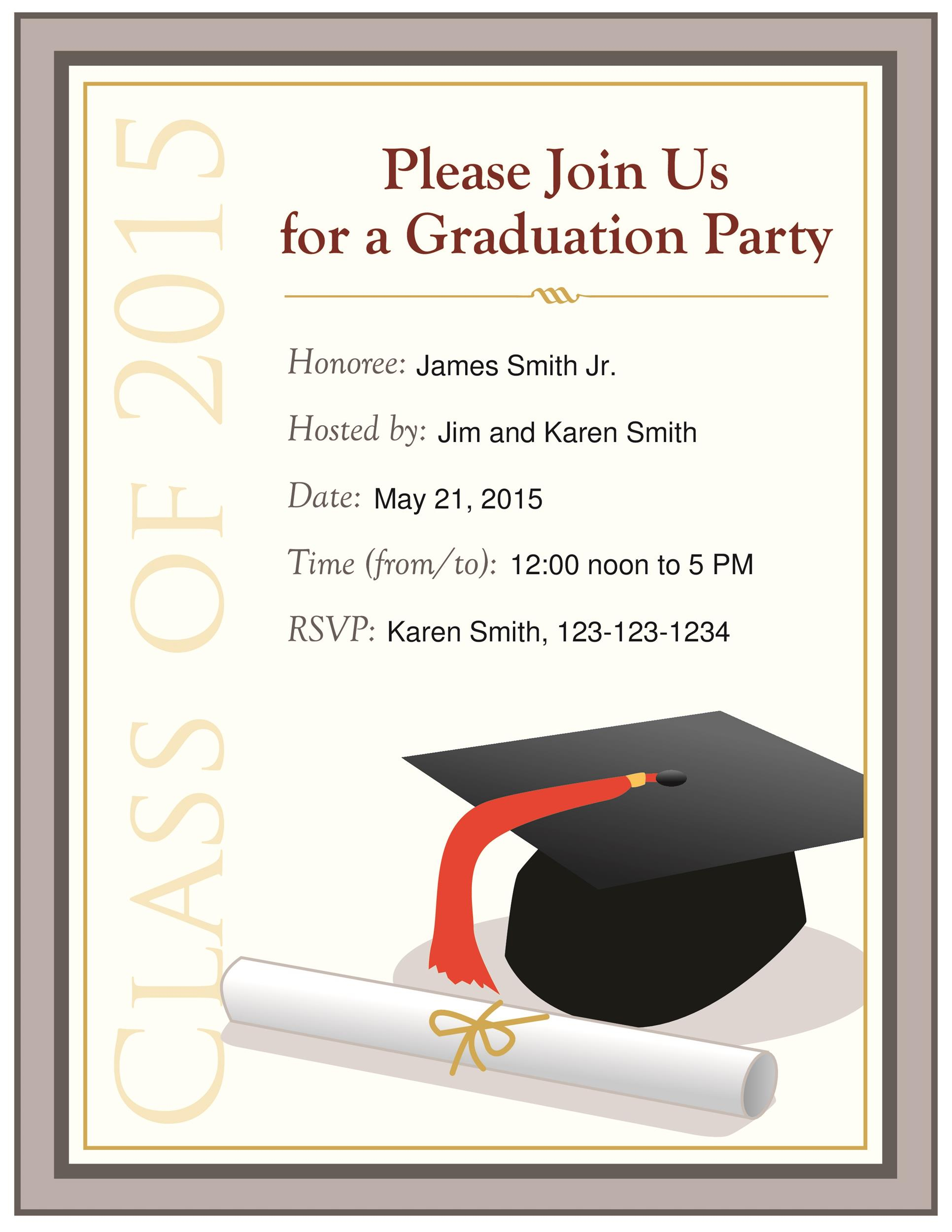 40 FREE Graduation Invitation Templates Template Lab