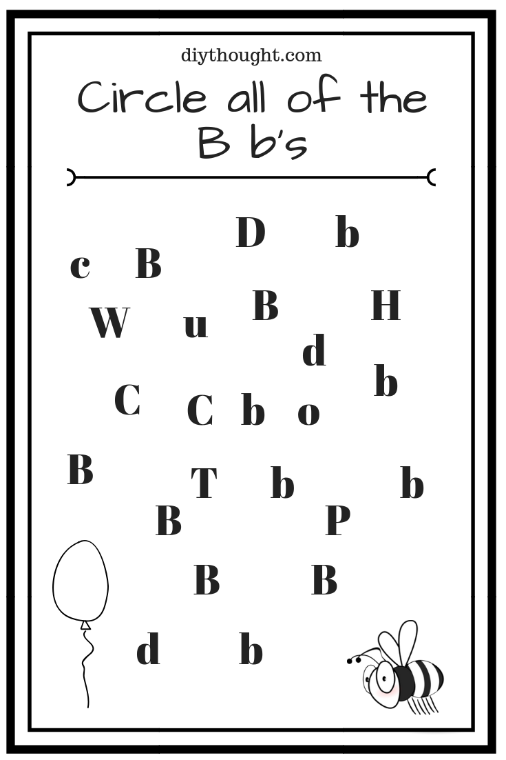 5 Letter B Preschool Printables Lettering Letter B 