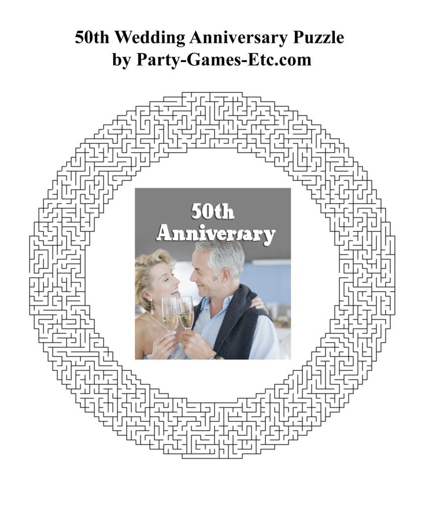 50th Wedding Anniversary Party Games Free Printable Games