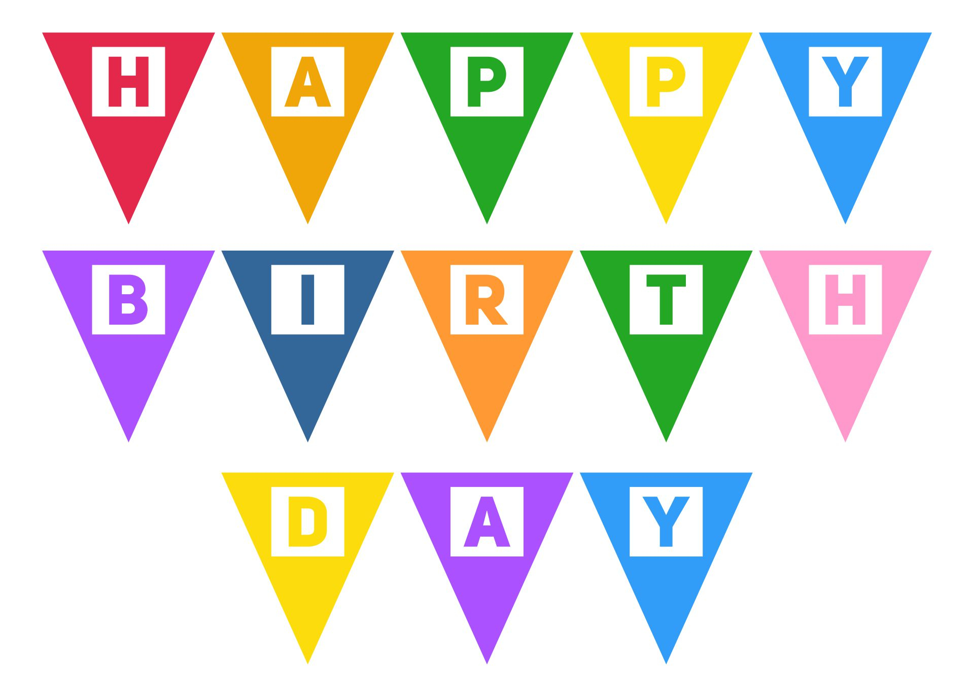 6 Best Happy Birthday Printable Banners Signs Printablee