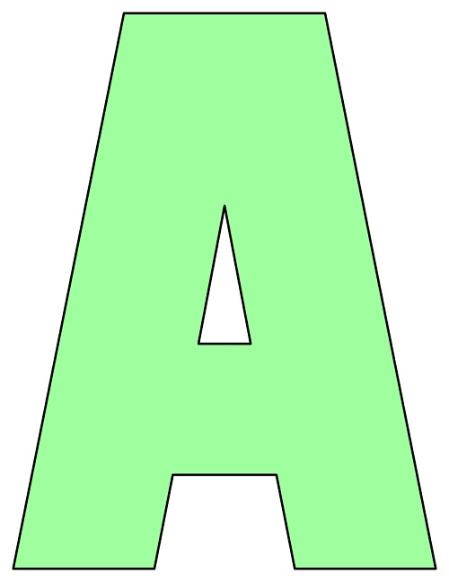 8X10 5 Inch Light Green Printable Letters A Z 0 9 