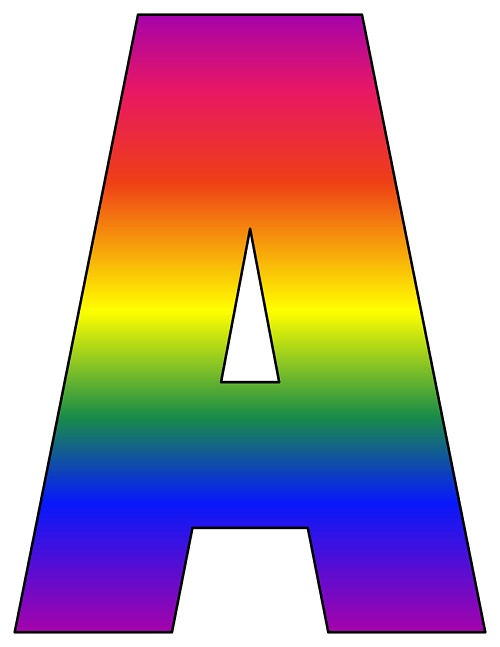 8X10 5 Inch Rainbow Printable Letters A Z 0 9 Printable
