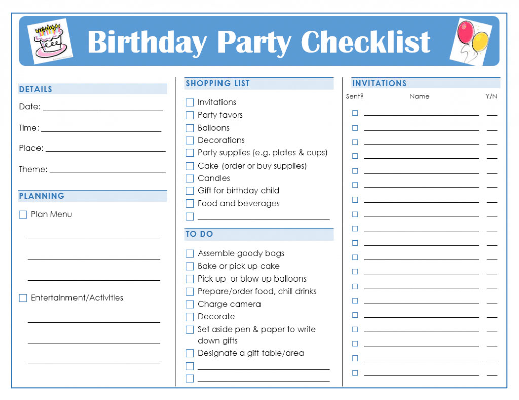 Best Birthday Party Planner Printable Ideas Ann Inspired