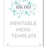 Blog Printable Menu Template Printable Menu Free Menu