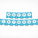 Blue Birthday Banner Printable Instant Download Boy Happy