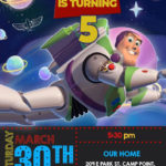 Buzz Lightyear Birthday Invitation Toy Story 4 Party