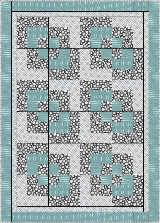 Corner Play Downloadable 3 Yard Quilt Pattern Quilt 