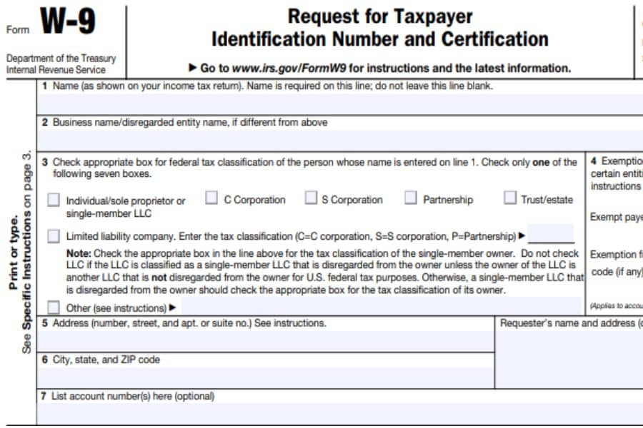 Form W9 2025 Printable