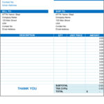 Free Blank Invoice Template Excel PDF Word