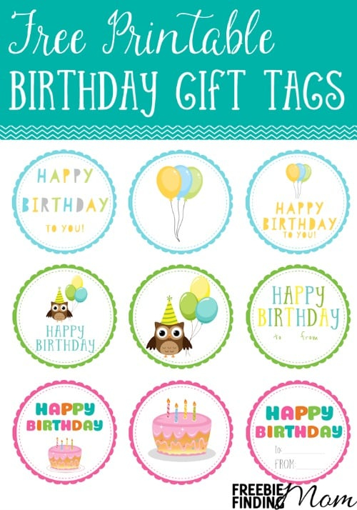 FREE Printable Birthday Gift Tags