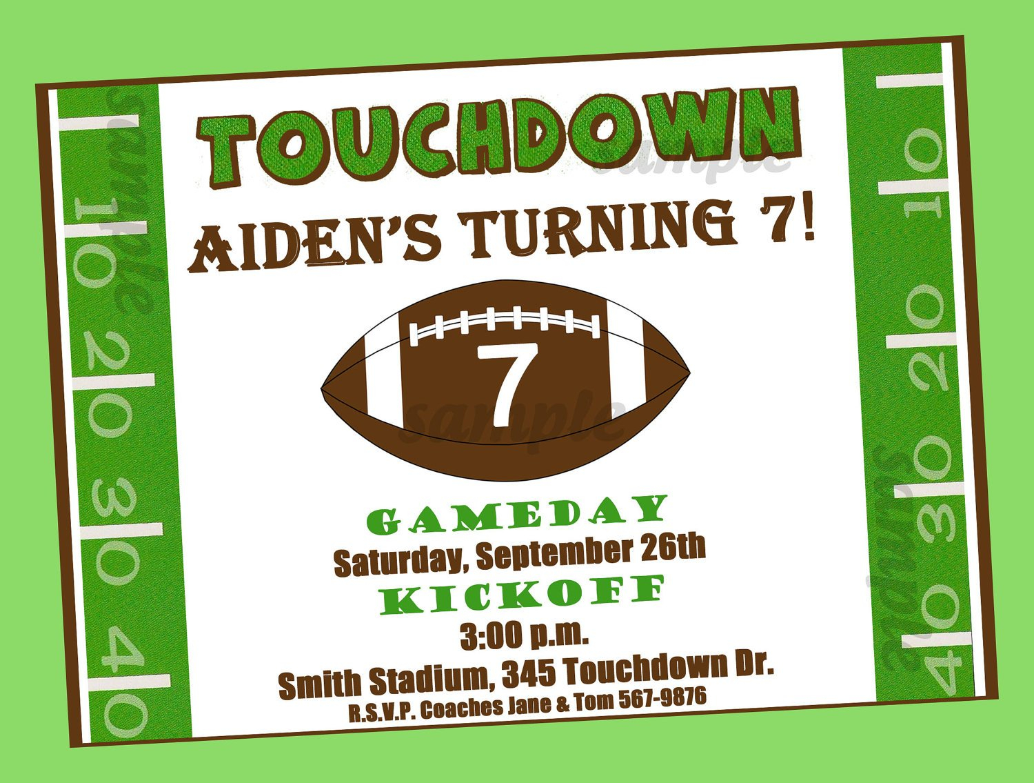 Free Printable Football Birthday Invitations Drevio 