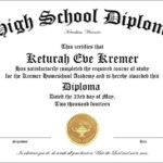 Free Printable High School Diploma Template Huge