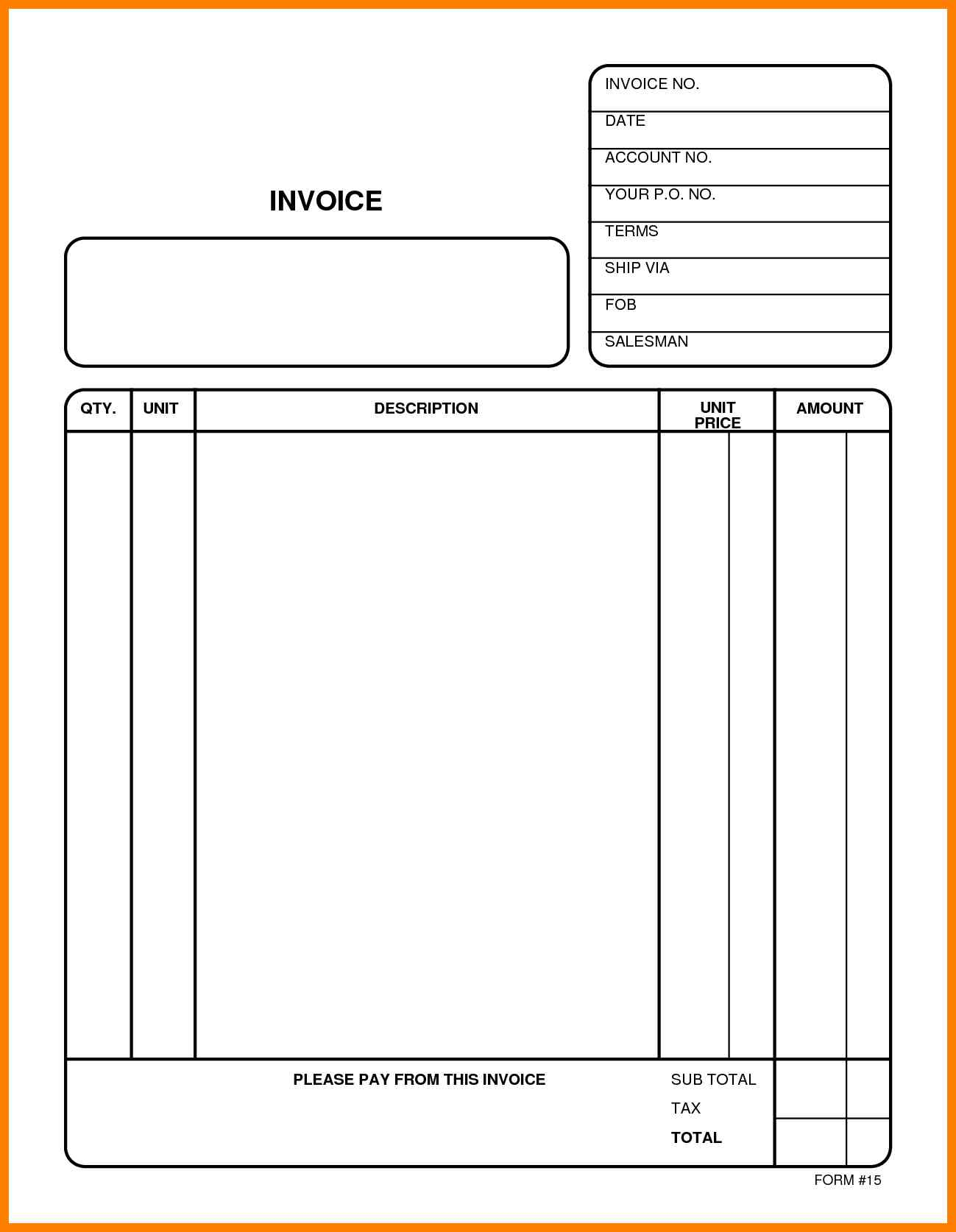 Free Printable Invoices Pdf Template Business PSD Excel 