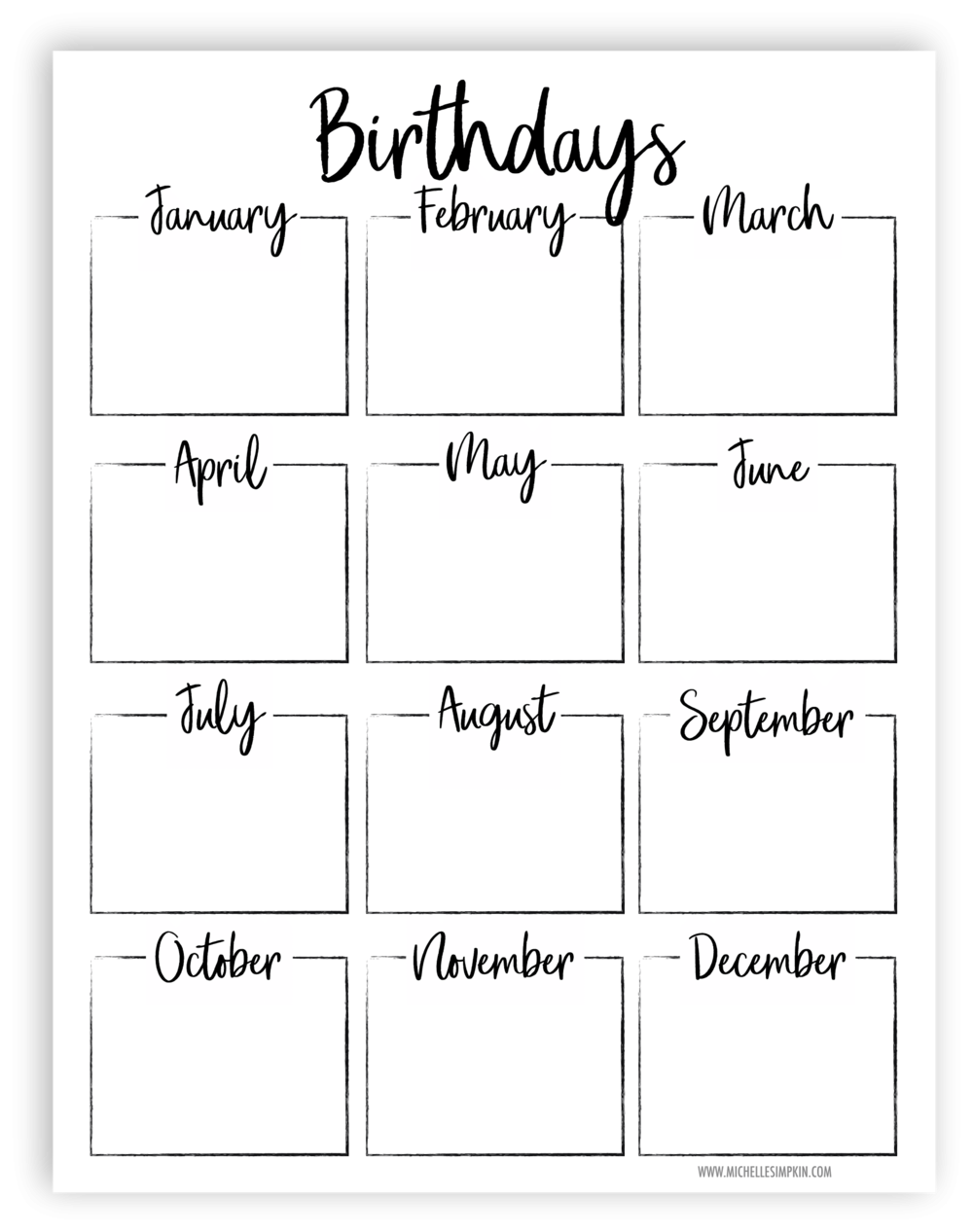 Free Printable Keep Track Of All Your Friends And Family 