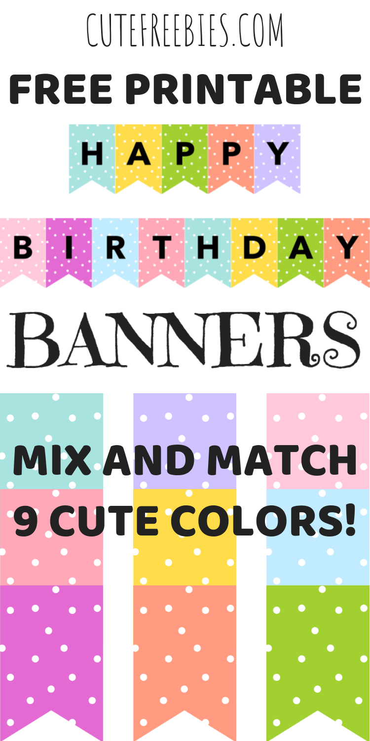 Happy Birthday Banners Buntings Free Printable Happy 