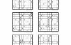 Hard Sudoku Printable 6 Per Page Image Free Printabler