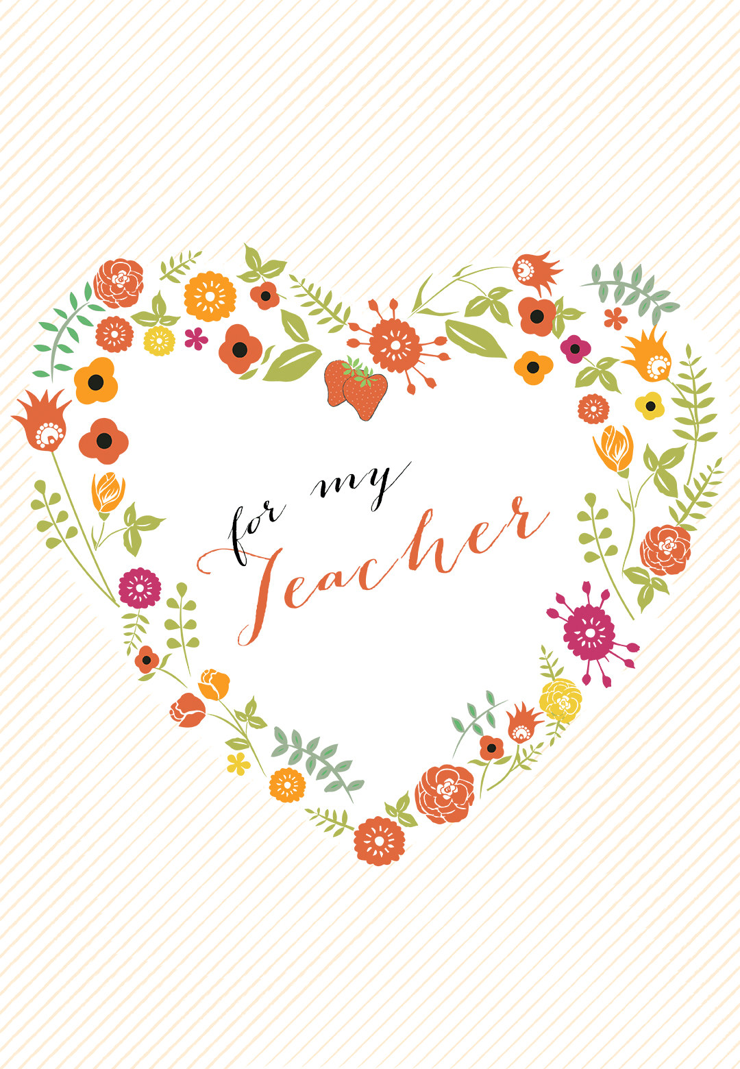 Heartfelt Teacher Thanks Thank You Card For Teacher 