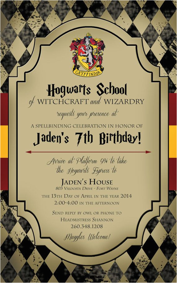 Hogwarts Birthday Invitation Template 25 Best Ideas About 