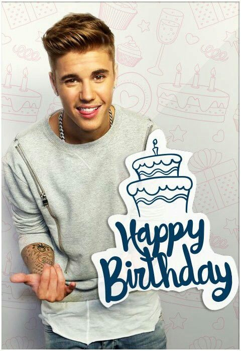 Justin Bieber Birthday Card Printable Justin Bieber Age Baby