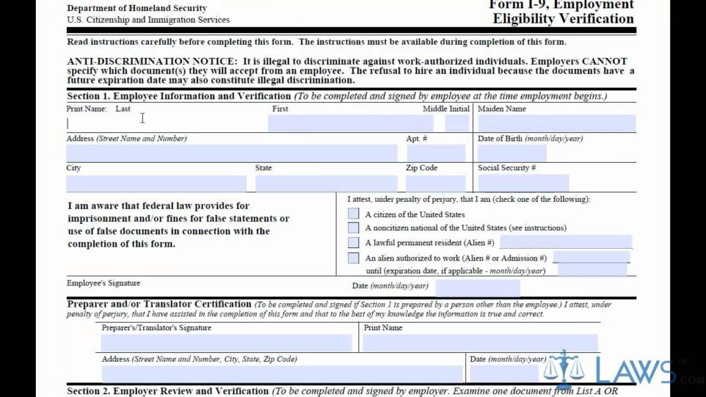 Learn How To Fill The I 9 Form YouTube