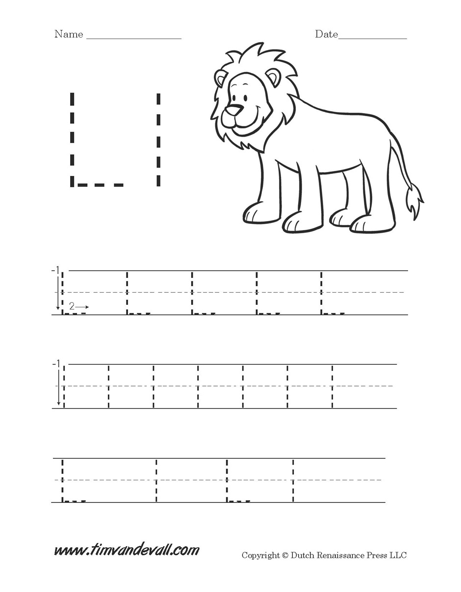 Letter L Worksheet Tim s Printables